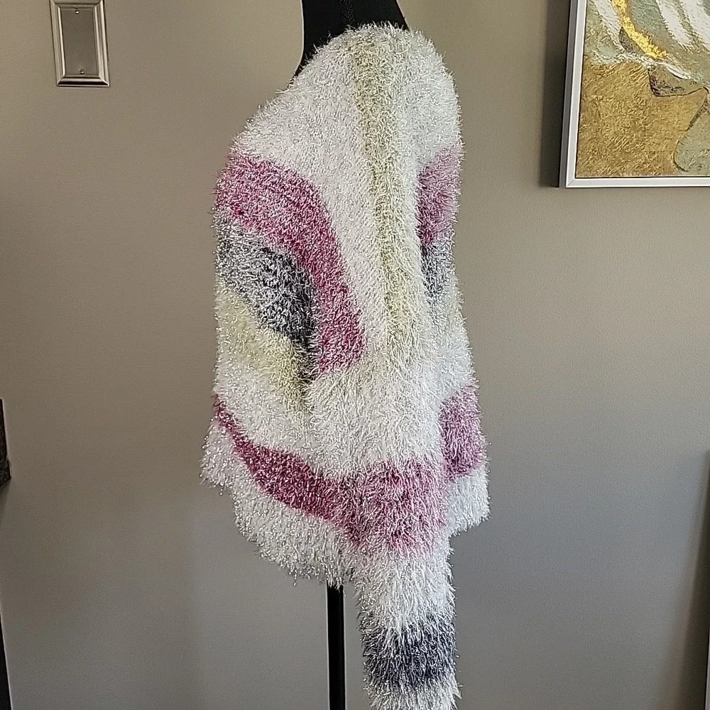 WILD FABLE Women's Fuzzy Metallic Tinsel Sparkly Soft Pullover Holiday M 2018 - Picture 5 of 8